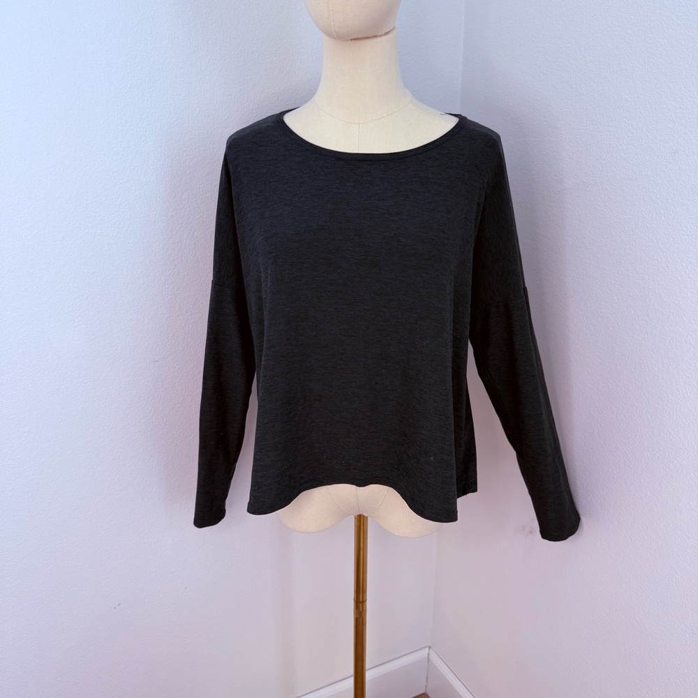 Beyond Yoga Dark Green Relaxed Long-Sleeve Tee - Size Large